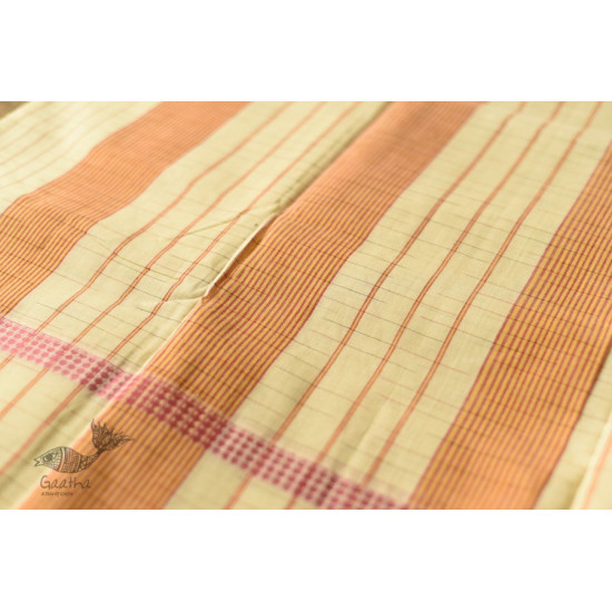 shop handloom narayanpet cotton saree - Light Yellow