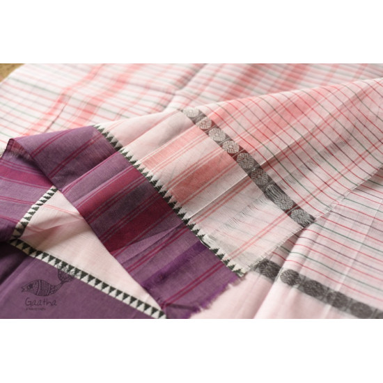 shop Narayanpet Light Pink Saree - Handwoven Cotton