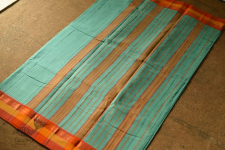 Iravati .  इरावती  - Narayanpet Sky Blue Saree - Handwoven Cotton