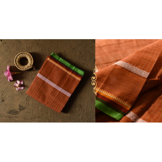 shop Narayanpet Handloom Cotton - Checks Saree