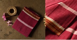 Iravati .  इरावती  - Narayanpet Handloom Cotton Saree - Maroon