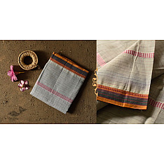 Iravati .  इरावती  - Narayanpet Ivery Color Saree - Handwoven Cotton