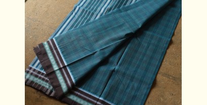 Iravati .  इरावती  - Narayanpet Saree - Handwoven Cotton - Blue