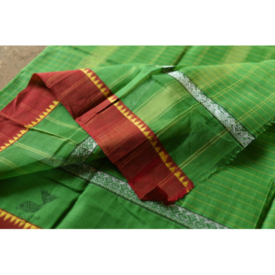 shop Narayanpet Parrot Green cotton saree