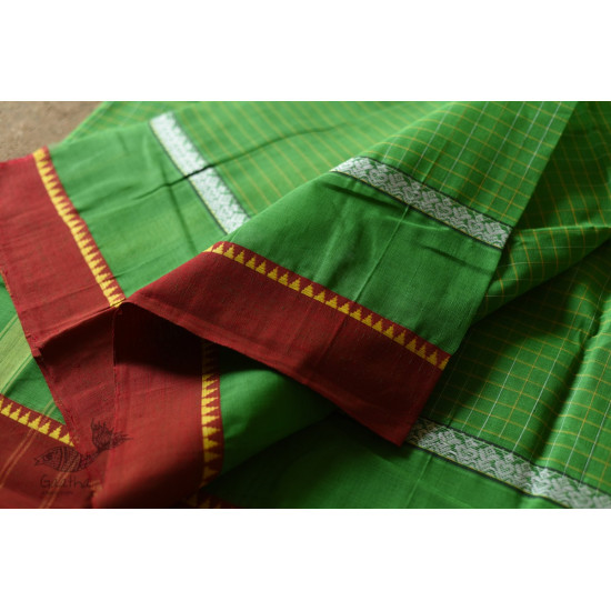 shop Narayanpet Parrot Green cotton saree