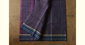 shop handwoven narayanpet cotton Purple Checks saree