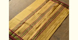 Iravati .  इरावती  - Narayanpet Yellow Saree - Handwoven Cotton