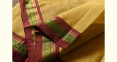 shop Narayanpet Yellow Saree - Handwoven Cotton