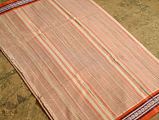 Iravati .  इरावती  ❅ Handwoven Narayanpet Cotton Checks Saree with Orange Border