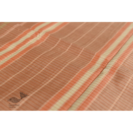 shop Handwoven Narayanpet Cotton Checks Saree with Orange Border