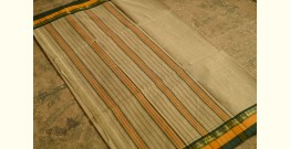 Iravati .  इरावती  ❅ Handwoven Narayanpet Cotton Checks Saree With Green Border