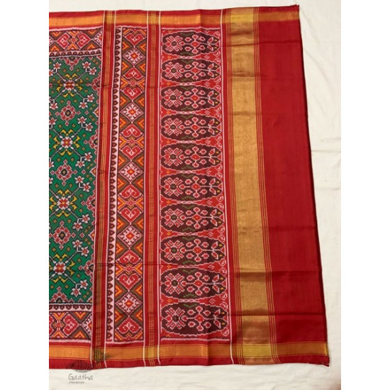 पारिजात ✼ Single Ikat Patola  ✼ Silk  Saree ✼ 10