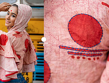 Bindi . बिंदी |Dabu- Handblock Print - Bindi Circular Sleeve Blouse -Top