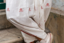 Shvet | Mull Cotton Designer Jamdani Dhoti