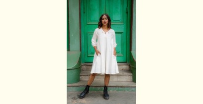 Shvet | Mull Cotton Designer A-line Panelled Dress