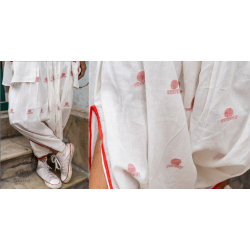 Shvet | Mull Cotton Designer Jamdani Dhoti