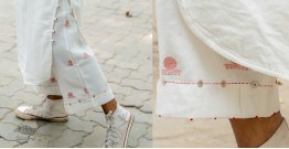 Shvet | Mull Cotton Designer Jamdani Pant
