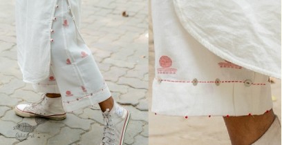 Shvet | Mull Cotton Designer Jamdani Pant