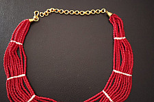 Handmade Bead Jewelry | Necklace - Red
