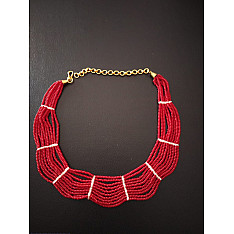 Handmade Bead Jewelry | Necklace - Red