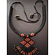 Handmade Bead jewelry ~ Necklace and earring set in black colour