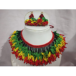 Handmade Bead Jewelry | Designer Necklace Earring Set