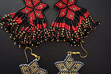 Handmade Bead Jewelry | Star Design Earring (Two Colour Options)