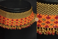 Handmade Bead Jewelry | Necklace - Golden & Yellow