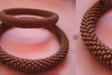 Handmade Bead Jewelry | Pair of Bangles - Brown