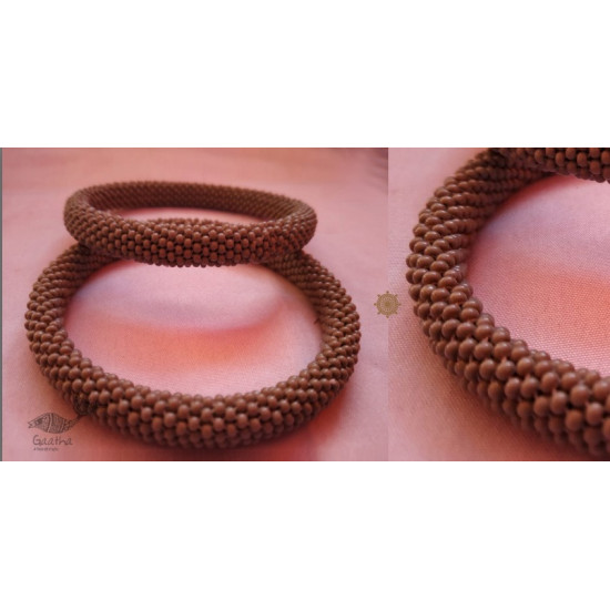 Handmade Bead jewelry ~ Brown Pair of Bangles