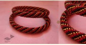 Handmade Bead jewelry ~ Pair of Bangles Red & Black