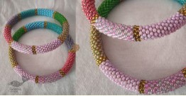 Handmade Bead Jewelry | Pair of Bangles - pink