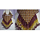 Handmade Bead jewelry ~ Necklace and earring set Purple & Yellow