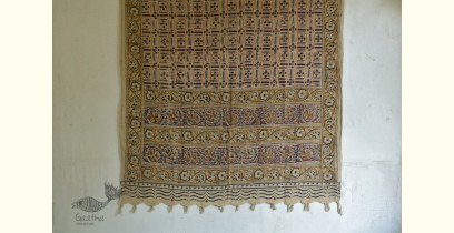 Rohini . रोहिणी ❀ Kalamkari Block Printed Cotton Dupatta - 9