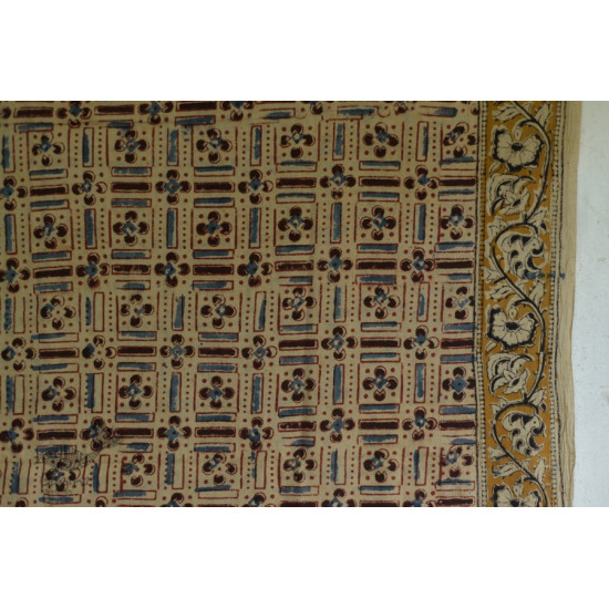 Kalamkari block printed cotton dupatta