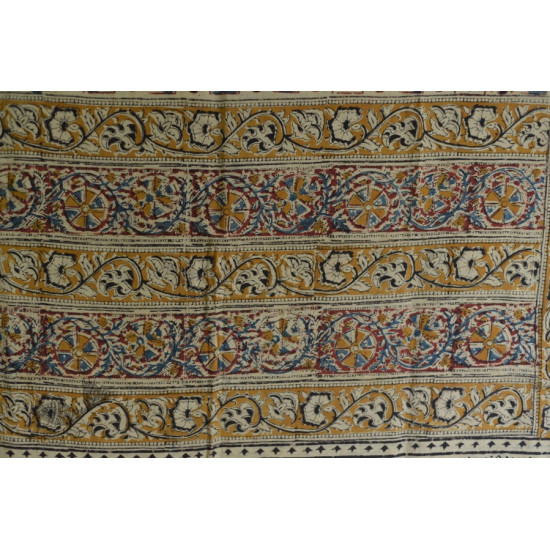 Kalamkari block printed cotton dupatta