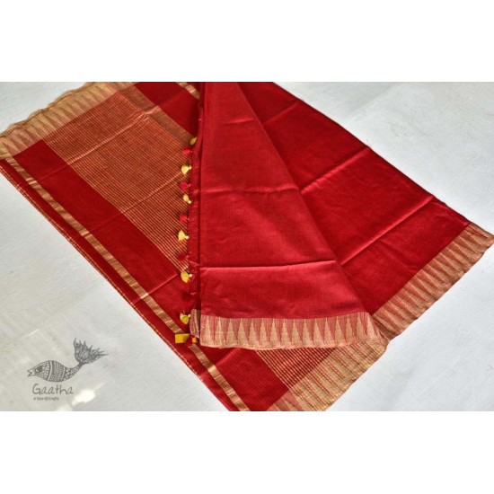 गोपी चंदन ❂ Mulberry Silk Saree with Temple Border ❂ A