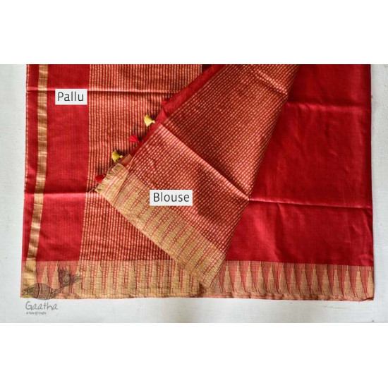 गोपी चंदन ❂ Mulberry Silk Saree with Temple Border ❂ A