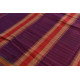 Handwoven cotton Checks saree - in Deep Violet from Andhra Pradesh