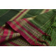 Handwoven cotton Checks Green saree - Andhra Pradesh