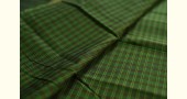 Handwoven cotton Checks Green saree - Andhra Pradesh