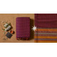 Handwoven cotton Checks saree - in Deep Violet from Andhra Pradesh