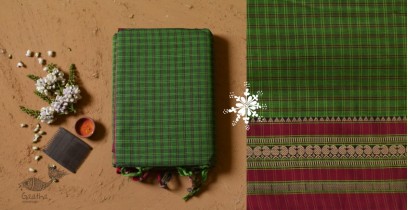 Rojana | Handloom Checks Cotton - Green