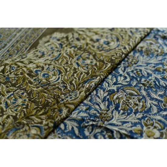 shop exclusive handloom hand block printed kalamkari cotton saree