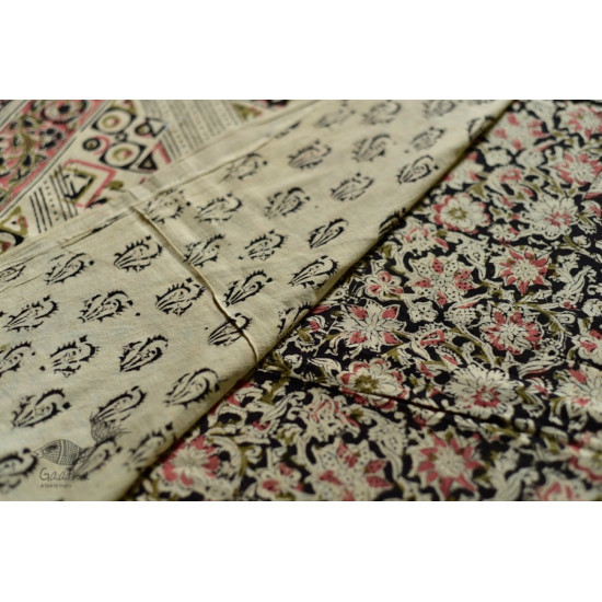 shop exclusive handloom hand block printed kalamkari cotton saree