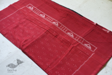 Hello Summer - Ikat Pure Cotton Saree - Red & Black