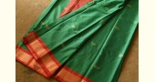 shop Cotton Silk - Woven Paithani Zari Border Saree - Green and Red