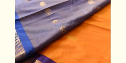 Gilded | Cotton Silk - Paithani Border Woven with Zari Saree - Wood Brown