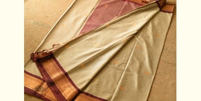 Gilded | Cotton Silk - Paithani Border Woven with Zari Saree - Pistachio Light Green