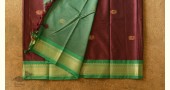 shop Cotton Silk - Woven Paithani Zari Border Saree - Dark Brown